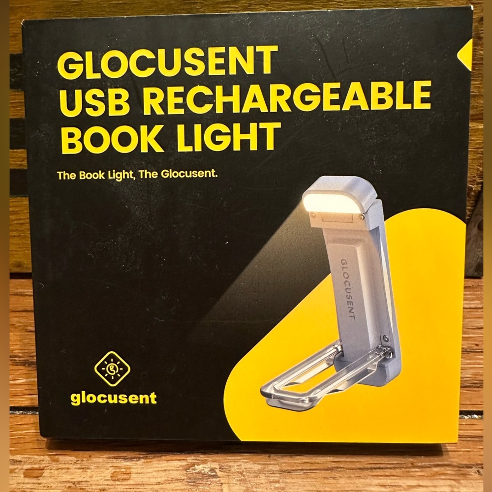 Glocusent USB Rechargeable Book Light ~ New